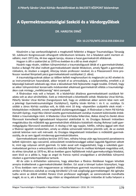 gyermektraumatologiai_szekcio_tortenete